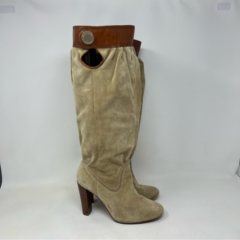 Michael Michael Kors Golden Tan Suede Boots Size 5 1/2
